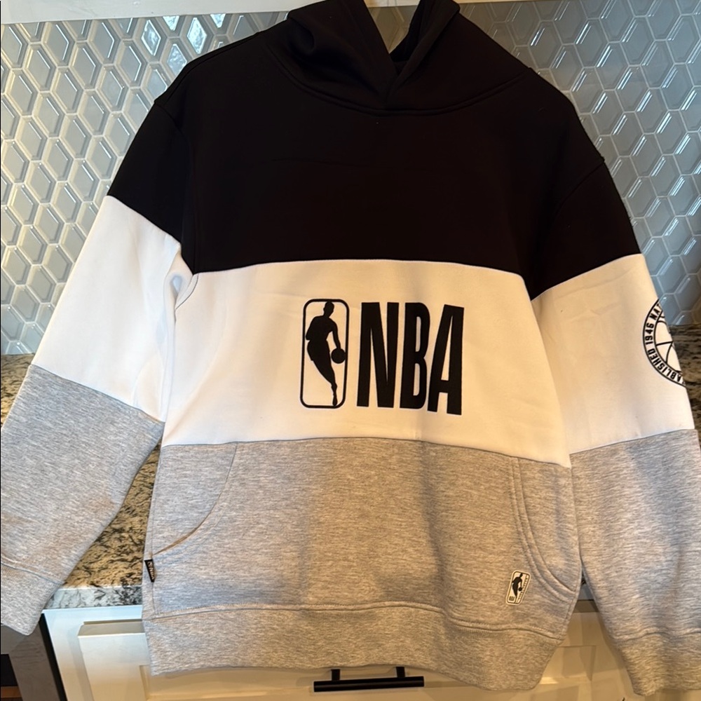 NBA Black and White Color-Block Sweater
